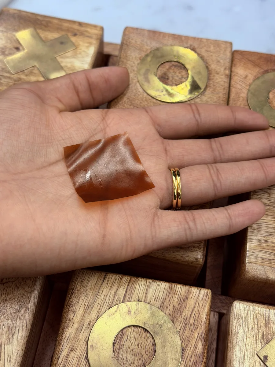Maya’s Sleep review photo showing a dissolvable strip in her hand